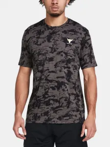Tmavo hnedé tričko Under Armour UA Pjt Rck Payof AOP Graphic