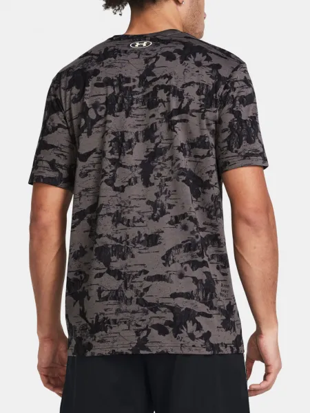 Tmavo hnedé tričko Under Armour UA Pjt Rck Payof AOP Graphic