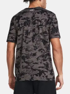 Tmavo hnedé tričko Under Armour UA Pjt Rck Payof AOP Graphic