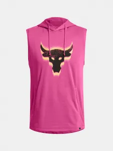 Ružová pánska mikina bez rukávov Under Armour Project Rock Fleece Payoff Sleeveless
