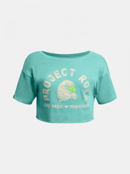 Tyrkysové dámske športové tričko Under Armour Pjt Rck Balance Graphic T
