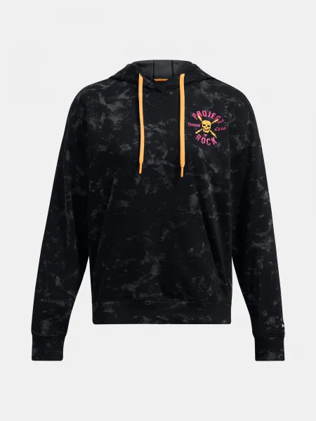 Čierna dámska vzorovaná mikina Under Armour Project Rock Terry Underground Hoodie