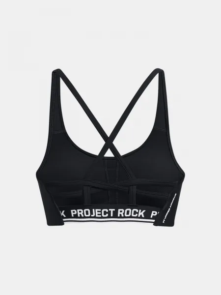 Čierna dámska športová podprsenka Under Armour Project Rock All Train Crsbck