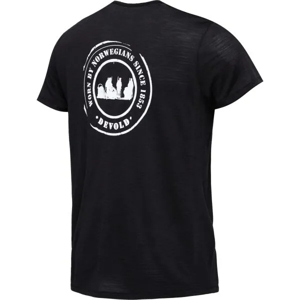 Devold ACTIVE WORN BY TEE Pánske tričko, čierna, veľkosť