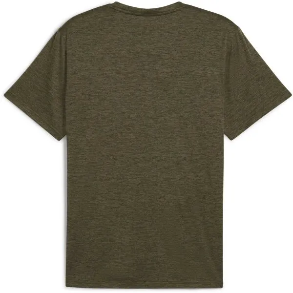 Puma M TAD ESSENTIALS HEATHER CAT TEE Pánske tričko, khaki, veľkosť