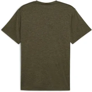 Puma M TAD ESSENTIALS HEATHER CAT TEE Pánske tričko, khaki, veľkosť