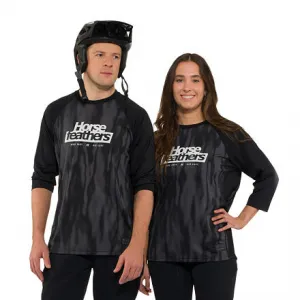HORSEFEATHERS Bike dres Spike 3/4 - halftone/black BLACK velikost M