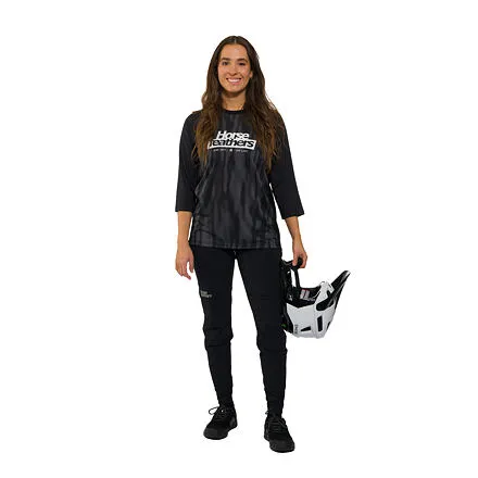 HORSEFEATHERS Bike dres Spike 3/4 - halftone/black BLACK velikost M