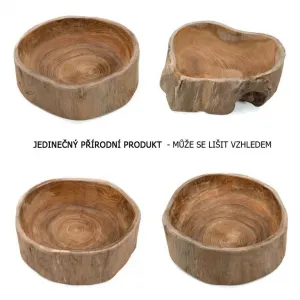 Divero 70707 Dekoratívna guľatá drevená miska