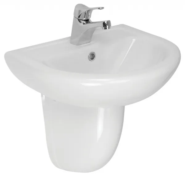 OLSEN SPA - Nástenné umývadlo COMPACT 55 - Polostĺp k umývadlu - Bez, Stĺp k umývadlu - Bez stĺpu OLKGKO04LVB01