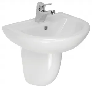 OLSEN SPA - Nástenné umývadlo COMPACT 55 - Polostĺp k umývadlu - Bez, Stĺp k umývadlu - Bez stĺpu OLKGKO04LVB01