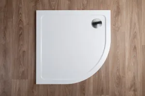 H K - THOR Sprchová vanička z liateho mramoru, štvrťkruh, R550 80x80x3 cm SE-THOR-80Q