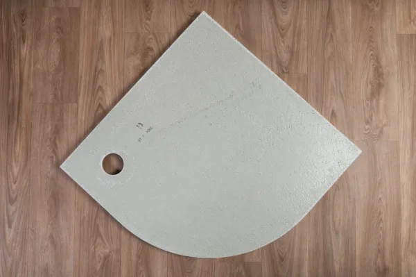 H K - THOR Sprchová vanička z liateho mramoru, štvrťkruh, R550 80x80x3 cm SE-THOR-80Q