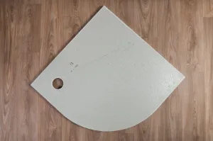 H K - THOR Sprchová vanička z liateho mramoru, štvrťkruh, R550 80x80x3 cm SE-THOR-80Q