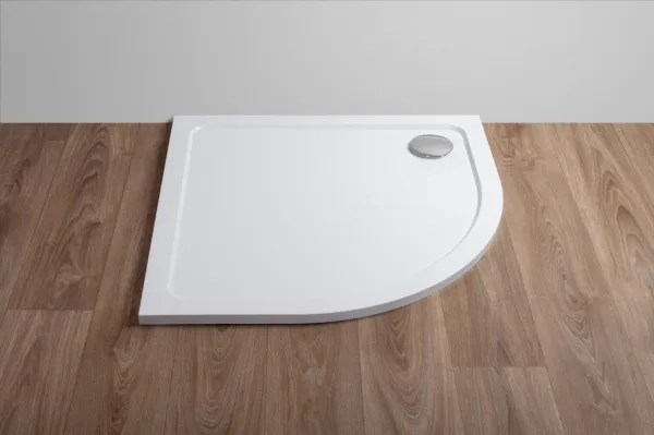 H K - THOR Sprchová vanička z liateho mramoru, štvrťkruh, R550 80x80x3 cm SE-THOR-80Q
