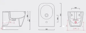 OLSEN SPA - Závesný bidet NOVA OLKGNO02BDE00