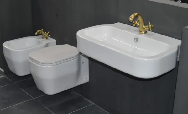 HOPA - Závesný bidet GLAZE 52 × 36 cm - Sada pre zavesenie bidetu - Bez upevňovacie sady KEAZGLBI