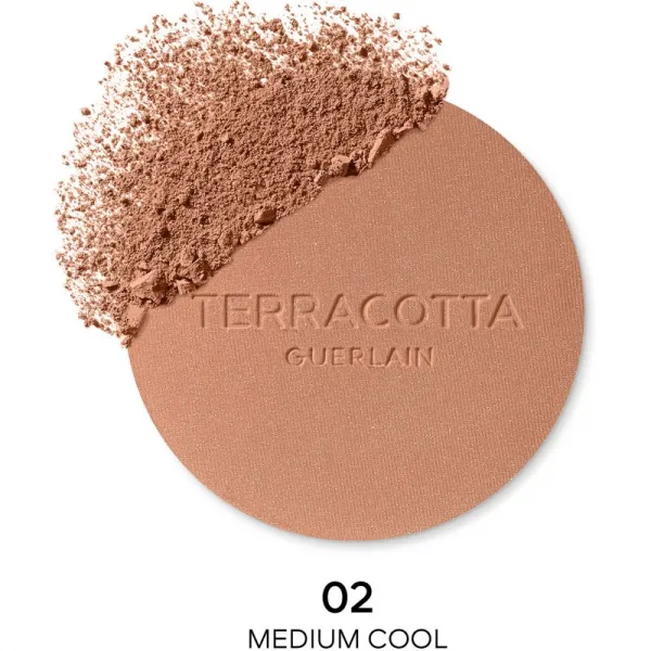 GUERLAIN Terracotta Original bronzujúci púder plniteľný odtieň 02 Medium Cool 8,5 g