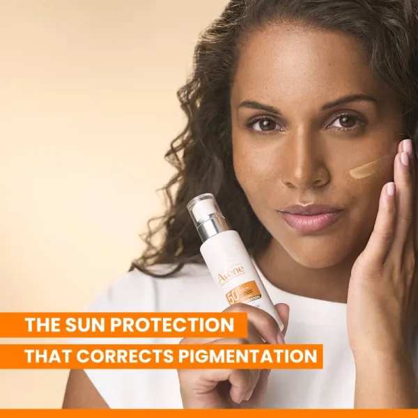 Avène Sun Anti-Pigmintation Tinted Fluid ochranný tónovaný fluid na tvár proti pigmentovým škvrnám SPF 50+ 40 ml