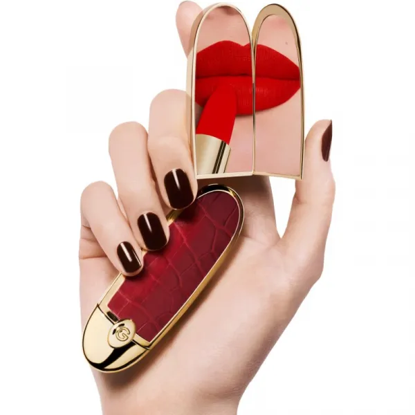 GUERLAIN Rouge G Double Mirror Jewel Case puzdro na rúž so zrkadielkom Le Croco 1 ks