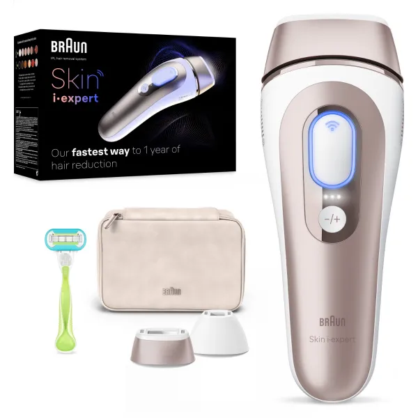 Braun Smart Skin Expert IPL7147 inteligentné IPL zariadenie na odstránenie chĺpkov na telo, tvár, oblasť bikín a podpazušia 1 ks