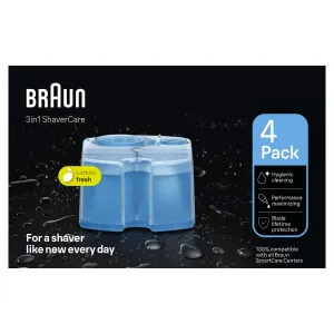 Braun 3 v 1 ShaverCare SmartCare Center Náhradná Náplň, Hygienické Čistenie, 4 ks