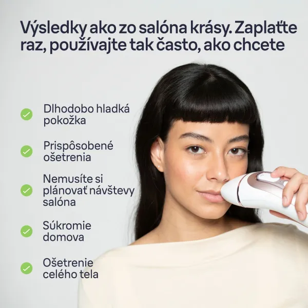 Braun Smart Skin Expert IPL7147 inteligentné IPL zariadenie na odstránenie chĺpkov na telo, tvár, oblasť bikín a podpazušia 1 ks