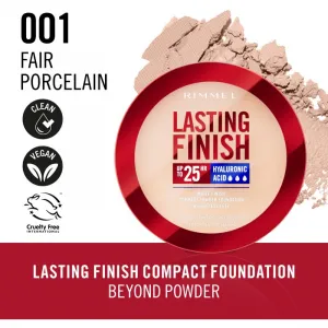 Rimmel Lasting Finish 25H kompaktný púder SPF 20 odtieň Fair Porcelain 7 g