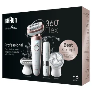 Braun Silk-épil 9 9360 Flex epilátor s plne flexibilnou hlavou na nohy, telo a podpazušie 1 ks