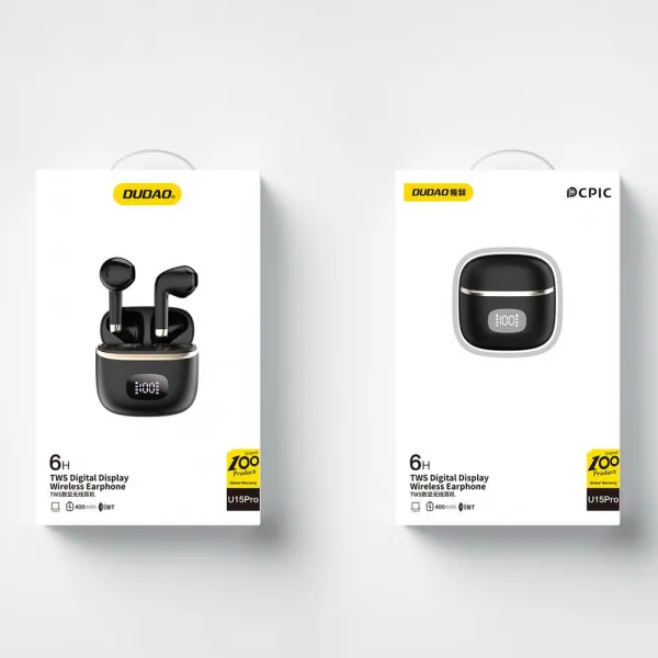Dudao U15Pro TWS bezdrôtové slúchadlá, čierne