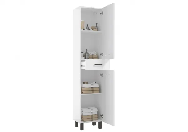 ArtDef Vysoká skrinka do kúpeľne NOVELTY White C35