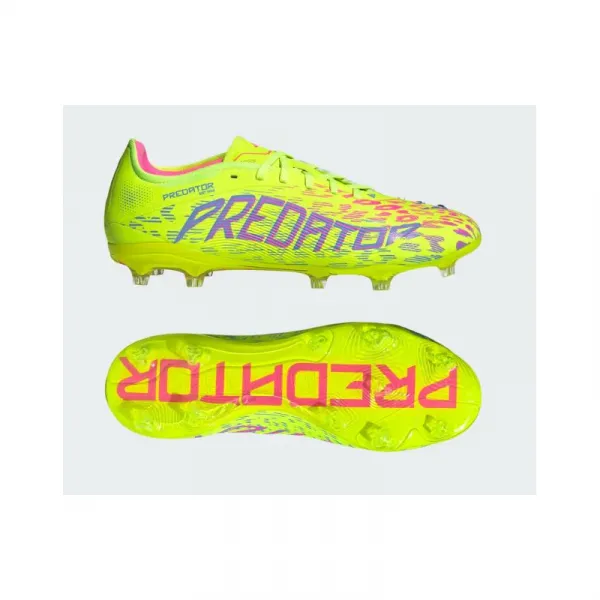 Pánske futbalové kopačky outdoorové ADIDAS Predator Pro M FG lucid lemon blue fusion lucid pink