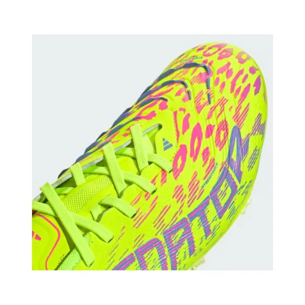 Pánske futbalové kopačky outdoorové ADIDAS Predator Pro M FG lucid lemon blue fusion lucid pink