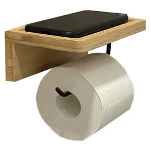 Držiak na toaletný papier, hnedá/čierna, REKUSI
