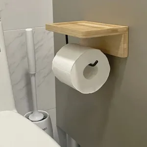 Držiak na toaletný papier, hnedá/čierna, REKUSI