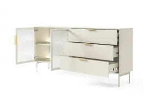 ArtLas Komoda NAIRE 2D3S s LED osvetlením | cashmere