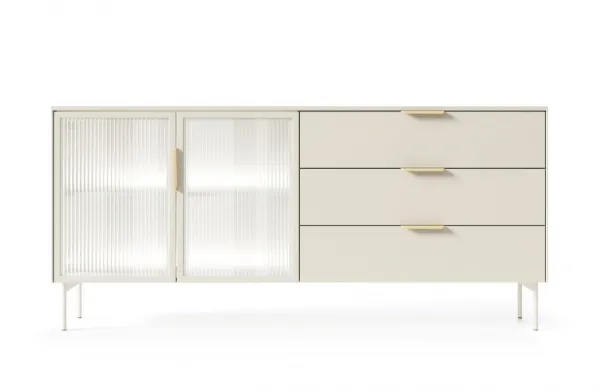 ArtLas Komoda NAIRE 2D3S s LED osvetlením | cashmere