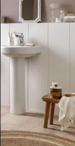 OLSEN SPA - Nástenné umývadlo COMPACT 55 - Polostĺp k umývadlu - Bez, Stĺp k umývadlu - Bez stĺpu OLKGKO04LVB01