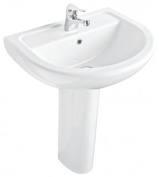 OLSEN SPA - Nástenné umývadlo COMPACT 60 - Polostĺp k umývadlu - Bez, Stĺp k umývadlu - Bez stĺpu OLKGKO05LVB01