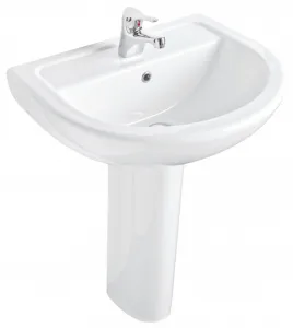 OLSEN SPA - Nástenné umývadlo COMPACT 60 - Polostĺp k umývadlu - Bez, Stĺp k umývadlu - Bez stĺpu OLKGKO05LVB01