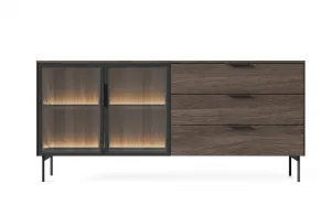 ArtLas Komoda NAIRE 2D3S s LED osvetlením | dub dunin