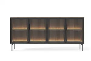 ArtLas Komoda NAIRE 4D 181 s LED osvetlením | dub dunin