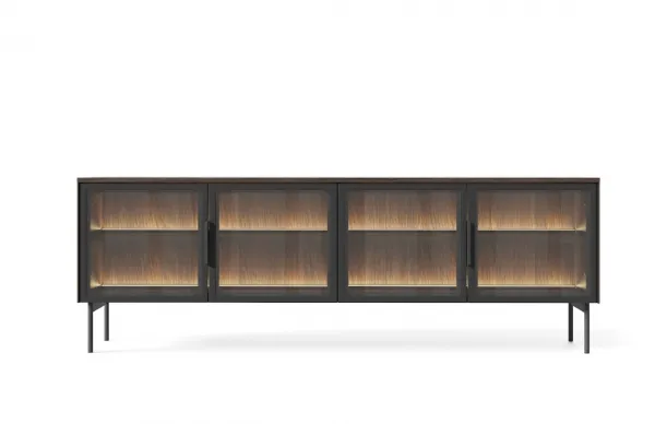 ArtLas TV stolík NAIRE 181 4D s LED osvetlením | dub dunin