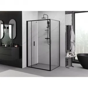 MEXEN/S - Exo sprchovací kút skladacie dvere 80 x 85, transparent, čierna 816-080-085-70-00