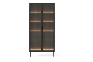 ArtLas Vitrína NAIRE 2D2S 91 s LED osvetlením | dub dunin