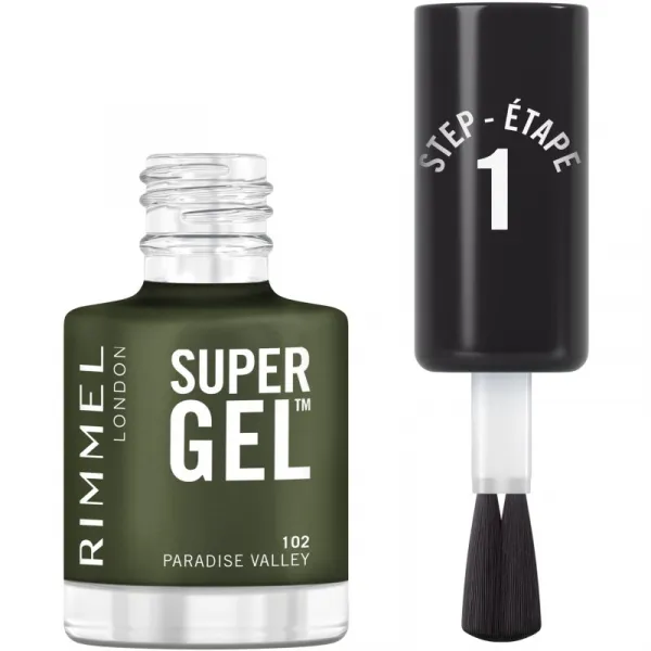 Rimmel Super Gel gélový lak na nechty bez použitia UV/LED lampy odtieň 102 Paradise Valley 12 ml