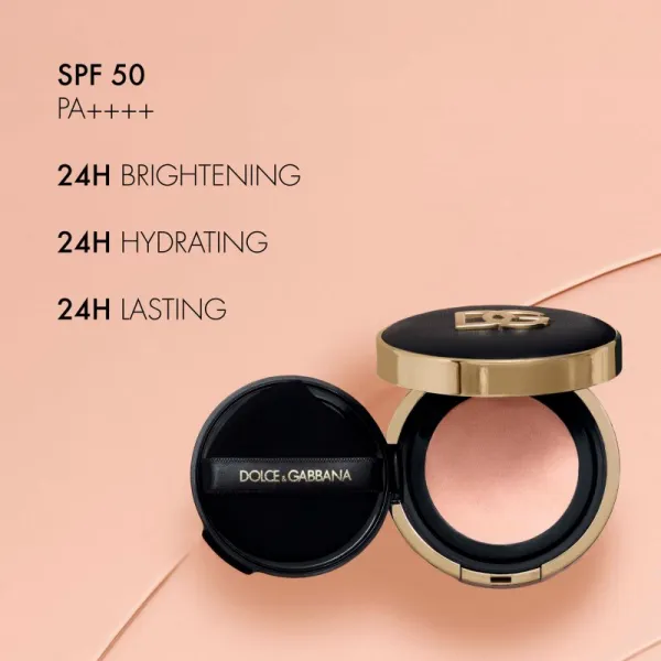 Dolce&Gabbana Fresh Rose Glow Cushion rozjasňujúci a hydratačný make-up SPF 50+ odtieň 2N 15 g