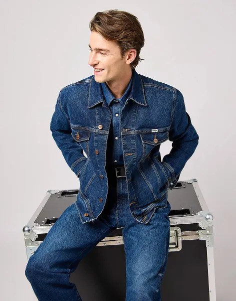 WRANGLER Pánska riflová bunda  CLASSIC JACKET MEADOW HAZE 112362651 Veľkosť: S