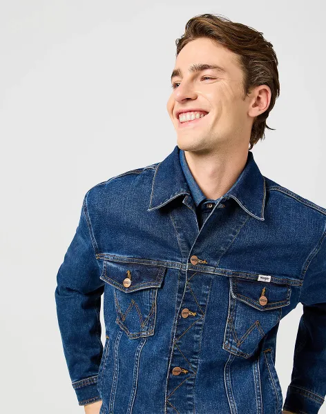 WRANGLER Pánska riflová bunda  CLASSIC JACKET MEADOW HAZE 112362651 Veľkosť: S