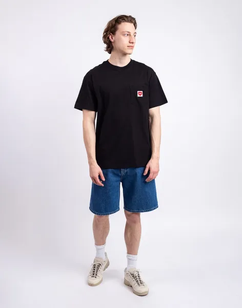 Carhartt WIP Pocket Heart T-Shirt "Black Red" (I032128-1V2XX)